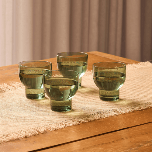 Image showing the Set of 4 Tumblers, Green product.