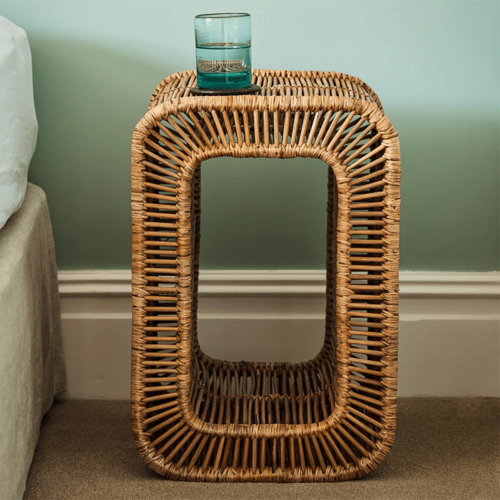 Patti Rattan Side Table, Natural