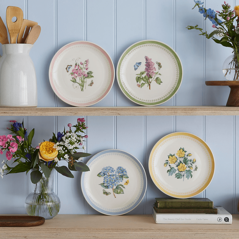 Botanic Garden Sketchbook Set of 4 Salad Plates, Multi