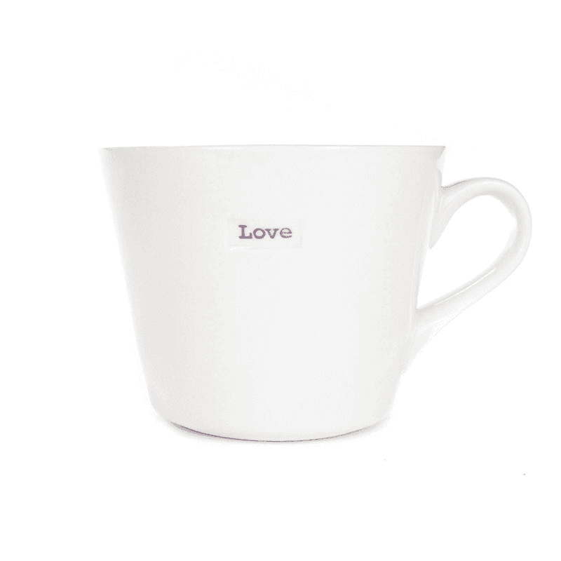 'Love' Bucket Mug - 350ml; Lilac