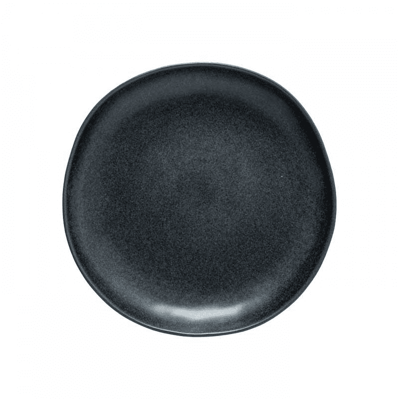 Livia Set of 6 Dinner Plates, D28cm, Matte Black