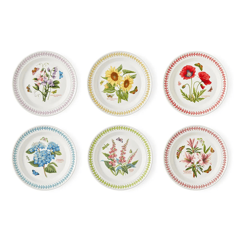 Botanic Garden Meadow Set of 6 Dinner Plates, Multi