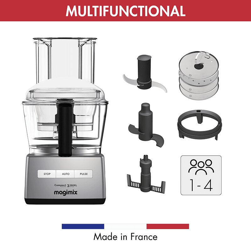 3200 XL Food processor - 18371, Satin