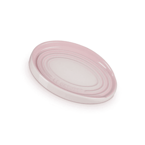 Image showing the Stoneware Oval Spoon Rest, 16cm, Shell Pink product.