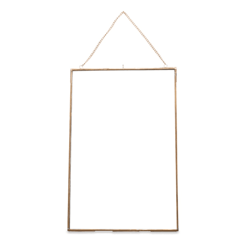 Image showing the Kiko Rectangle Portrait Frame, Antique Brass product.