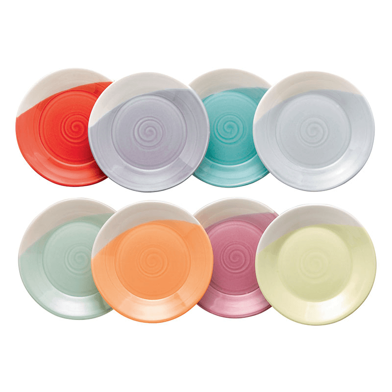 1815 Brights Set of 8 Tapas Plates, Mixed Colours