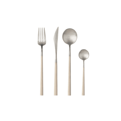 Image showing the Mito 24 Piece Cutlery Set, Cru product.