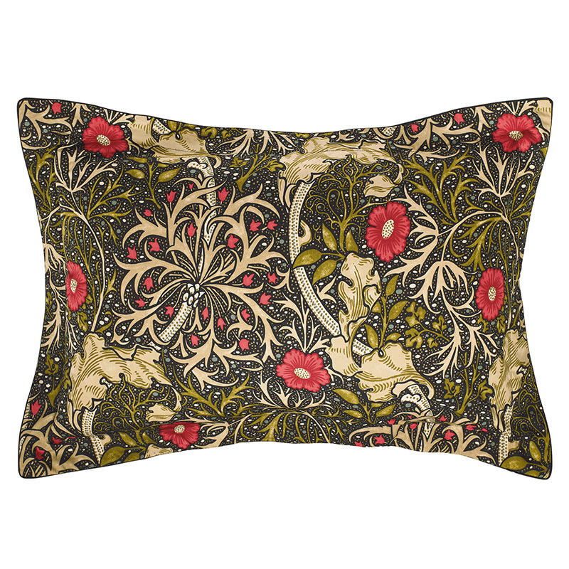 Morris Seaweed Duvet Cover Set, Super King, Black