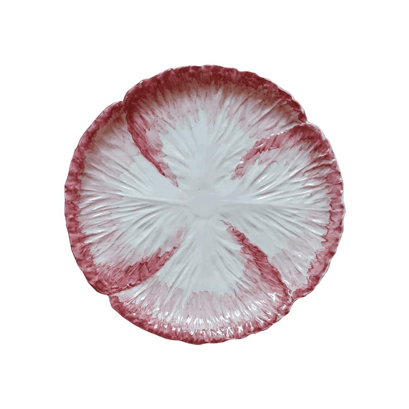 Radicchio Plate, D22cm, Pink/White