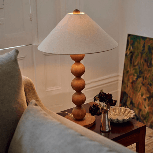 Image showing the Dawes Table Lamp, H70cm, Ash product.