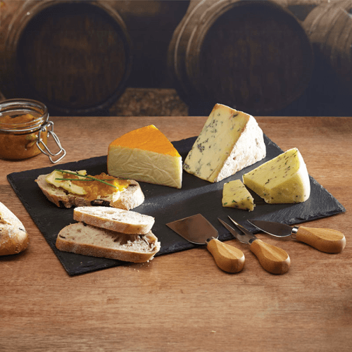 Image showing the Cheese platter set, 35 x 25cm, Slate And Acacia Wood product.