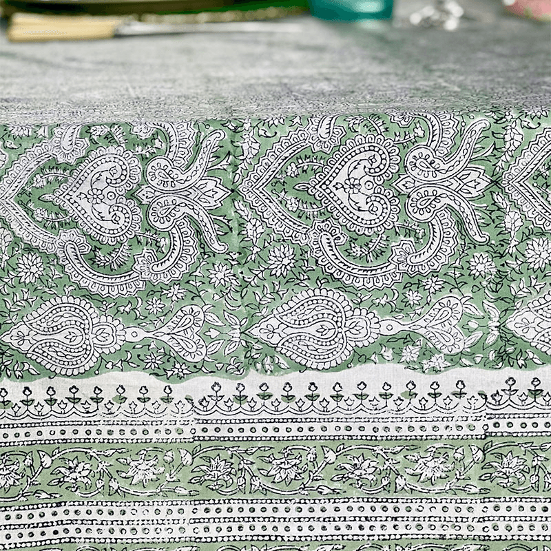 Baroque Tablecloth, 170 x 270cm, Jade