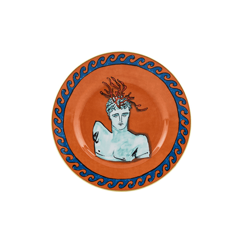 Image showing the Il Viaggio Di Nettuno Plate, D22cm, Rock Orange product.