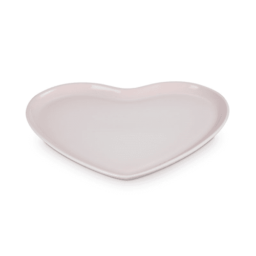 Image showing the Stoneware Heart Serving Platter, Shell Pink product.
