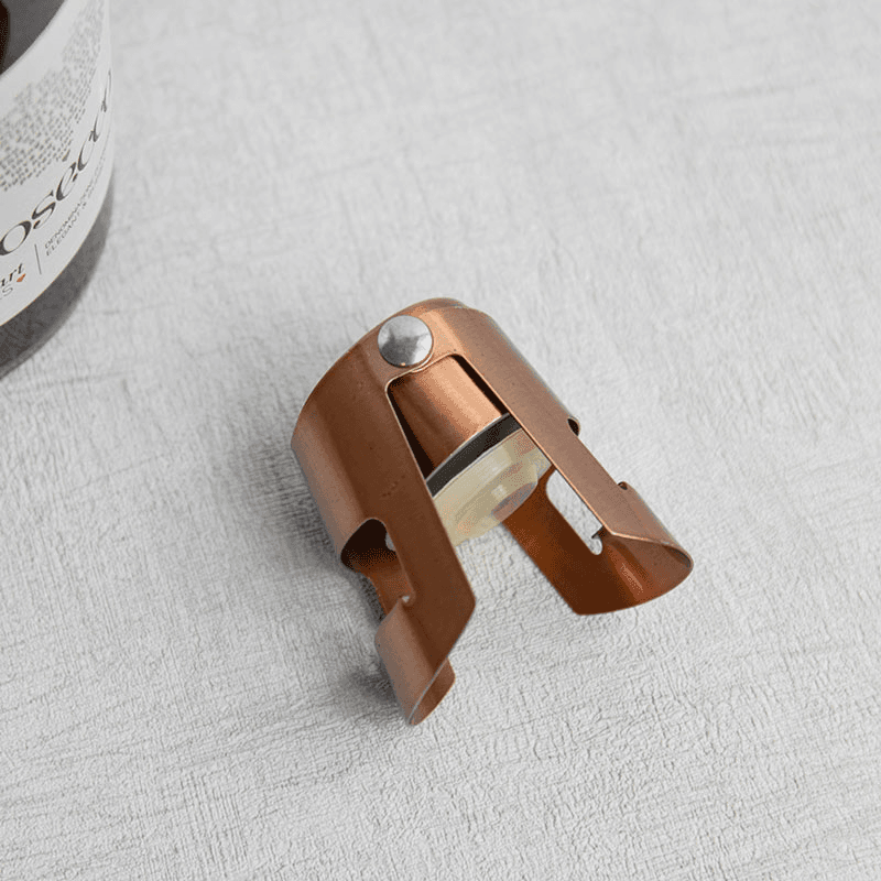 BarCraft Champagne and sparkling wine bottle stopper, 12 x 17 x 22cm, Copper Effect/Stainless Steel