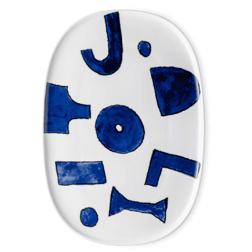Image showing the Itsumo Yunoki Serving Platter, W25 x L17cm, Blue product.