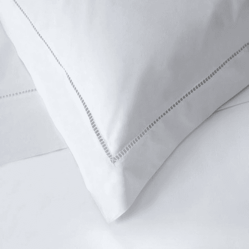 Image showing the Santorini Oxford Pillowcase, Standard, White product.
