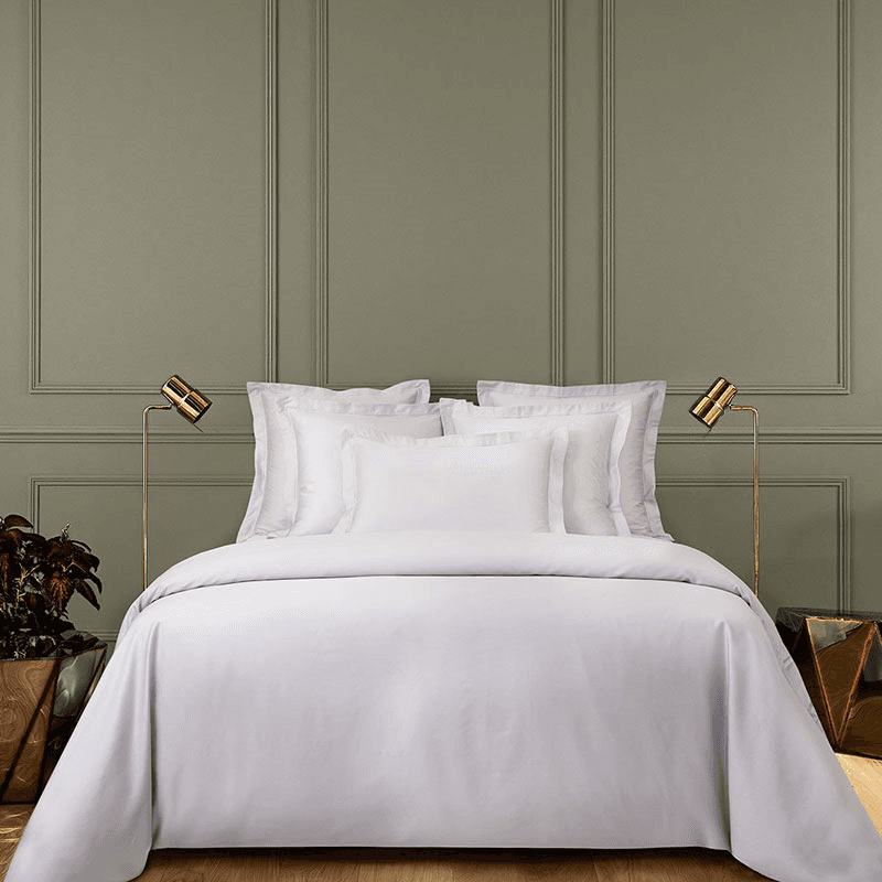 Triomphe - 300 Thread Count Cotton Sateen King fitted sheet, 150 x 200cm, Silver