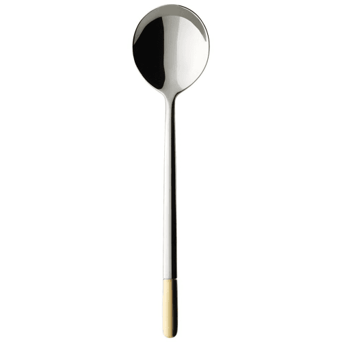 Image showing the Ella Cream soup spoon, stainless steel with partial gold plate product.
