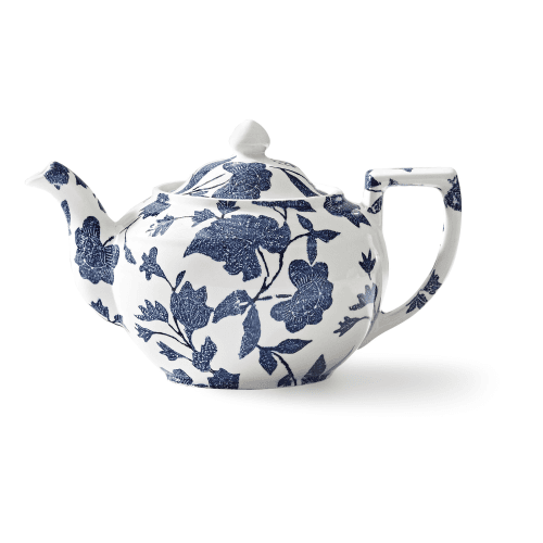 Image showing the Burleigh - Garden Vine Teapot, 19 x 12 x 12cm - 800ml, Indigo product.