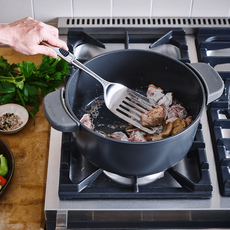 Featherweights Non-Stick Casserole with Lid, 28cm, Black