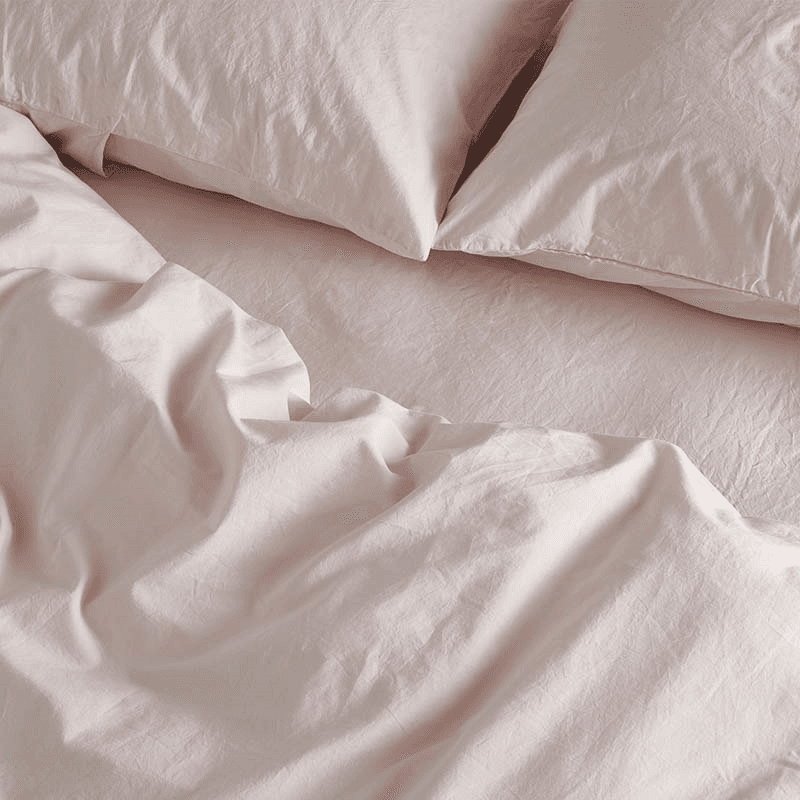Relaxed Cotton Pair of Standard Pillowcases, Rose