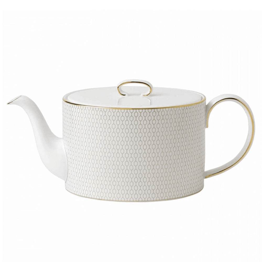 Gio Gold Teapot, Gold/White