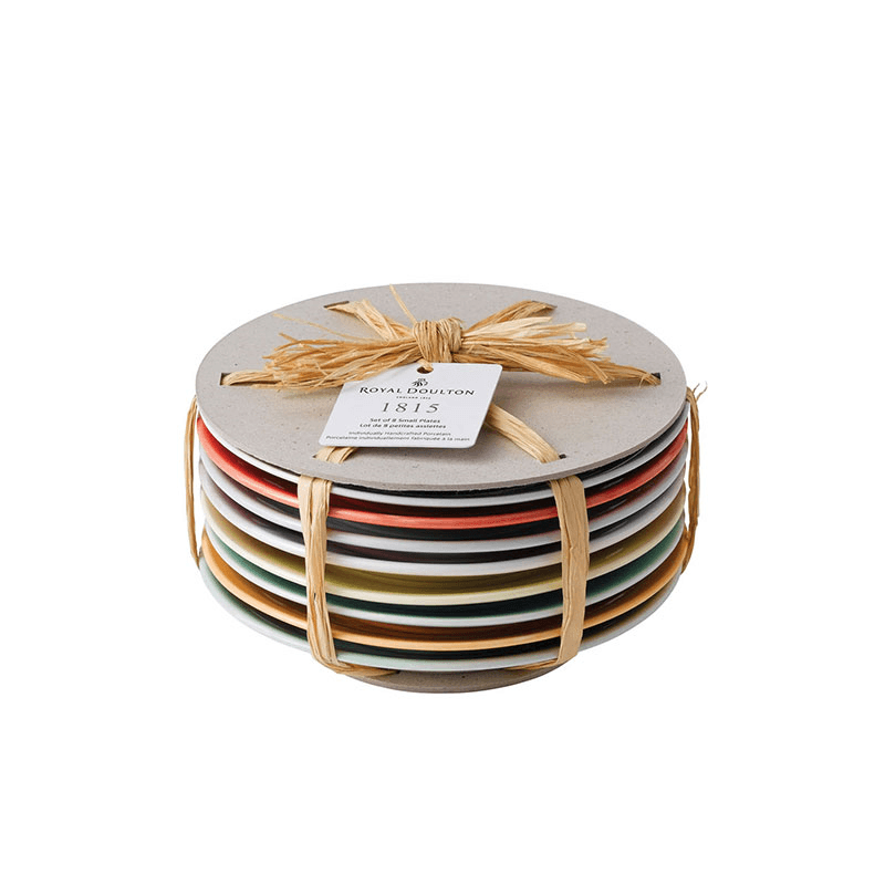 1815 Brights Set of 8 Tapas Plates, Mixed Colours