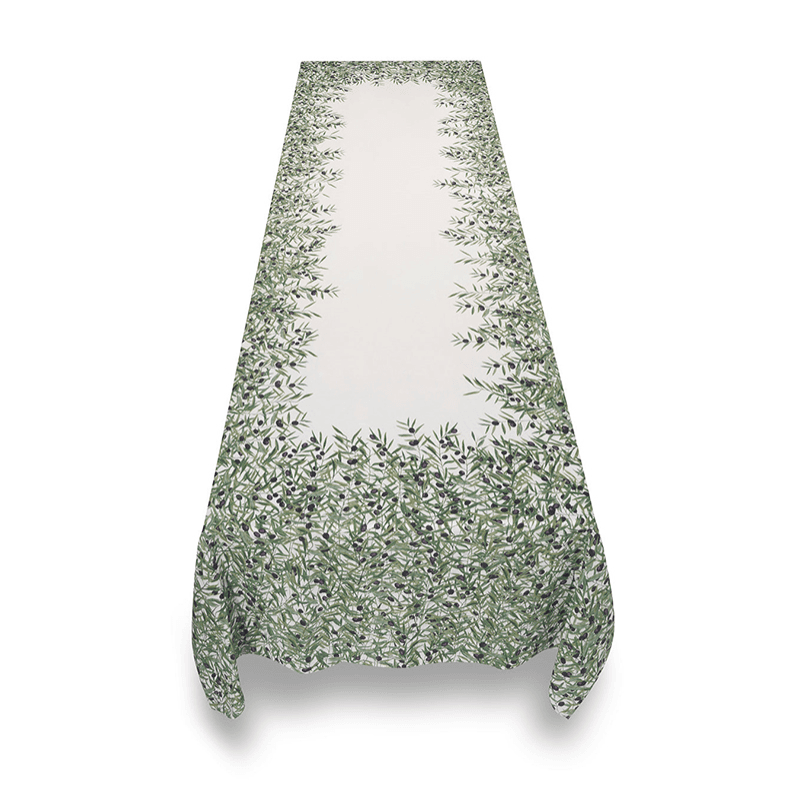 L'Olivier Tablecloth, L165 x W300cm, Green