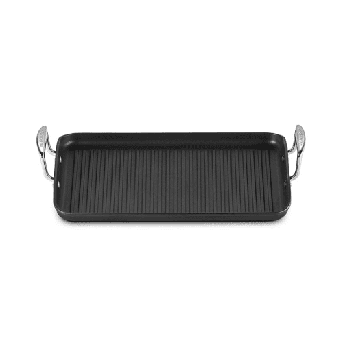 Image showing the Toughened Non-Stick Ribbed rectangular grill pan, 35cm product.