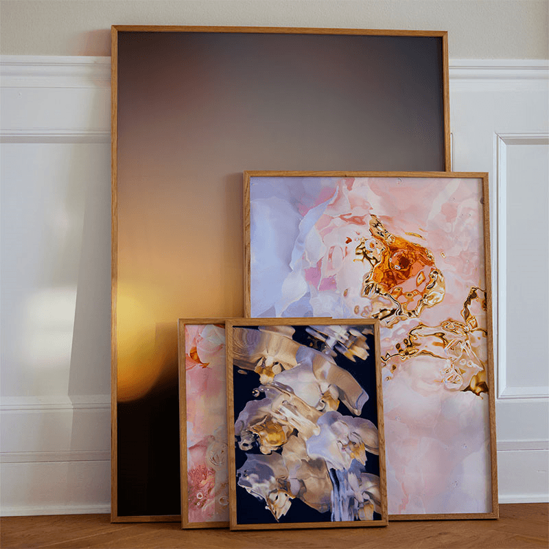 Flora Aquatica 03 Framed Print, 70 x 100cm, Blue