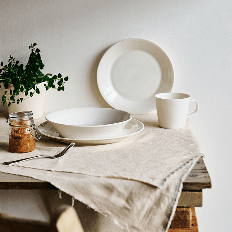 Pure Set of 4 Pasta Bowls, White