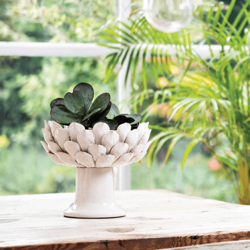Image showing the Birkdale Decorative Artichoke Bowl, White product.