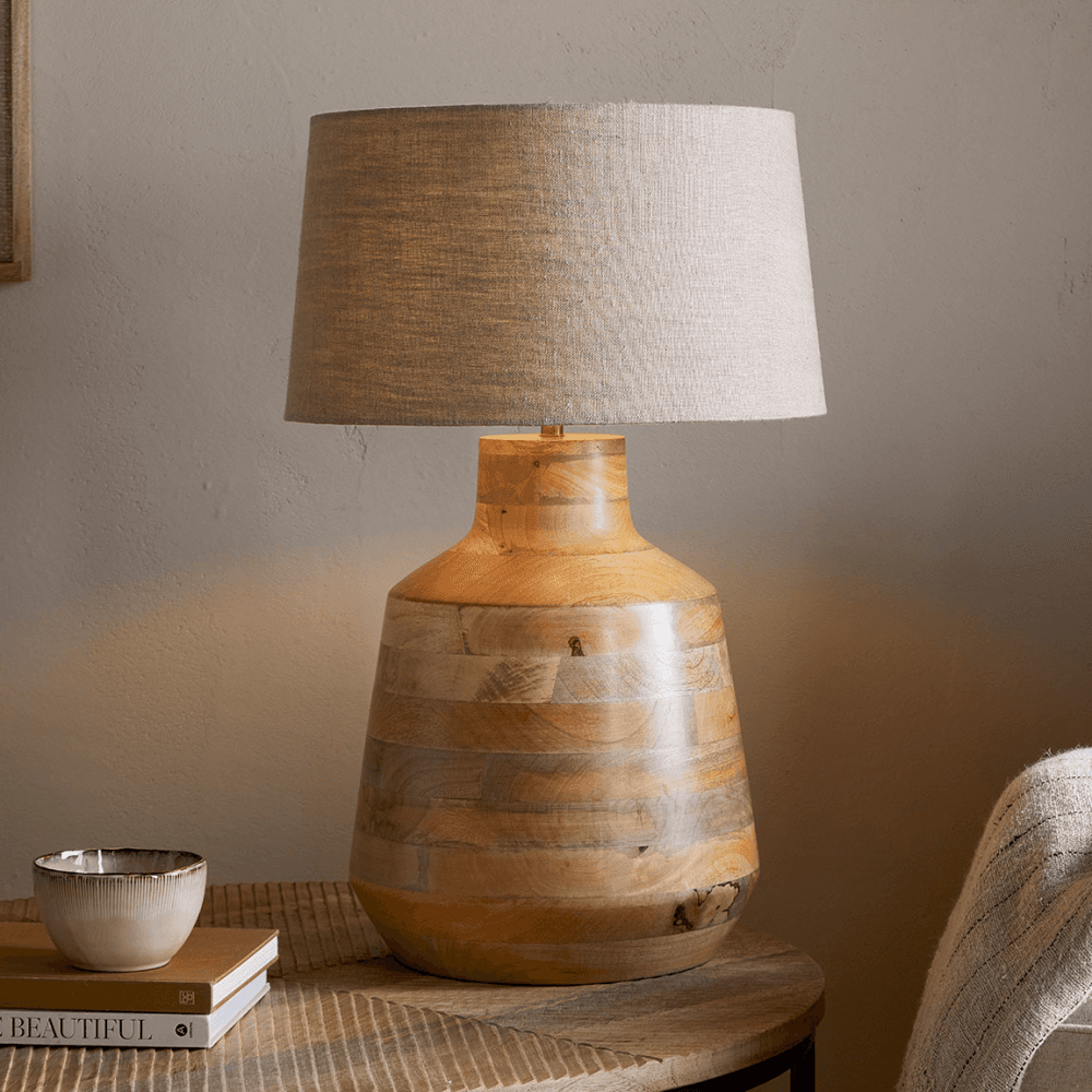 Kayo Kayo Statement Table Lamp Mango Wood, Natural