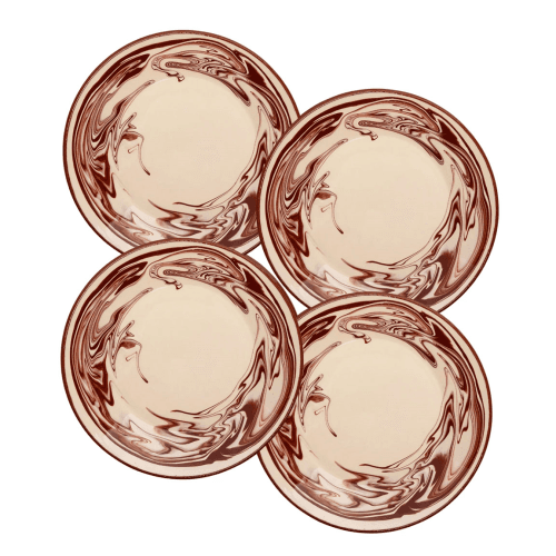Image showing the Marbre Set of 4 Side Plates, Brown product.