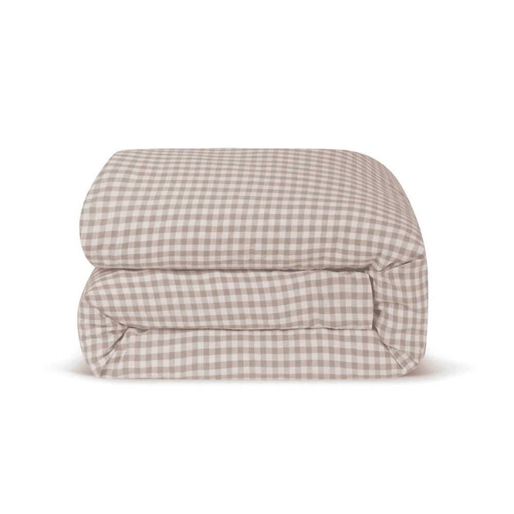 Gingham Linen Blend Duvet Cover