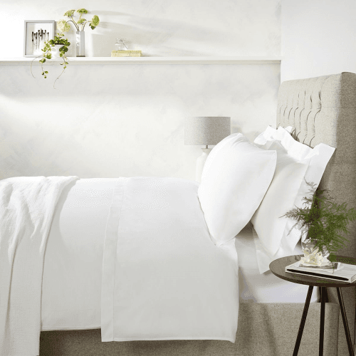 Image showing the Symons Double Row Cord Fitted Sheet, White product.