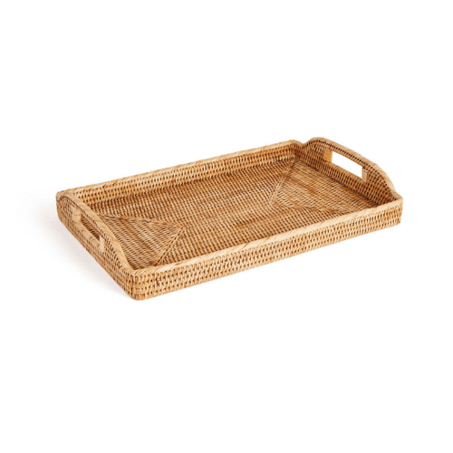 Image showing the Rattan Serving Trays, Natural product.