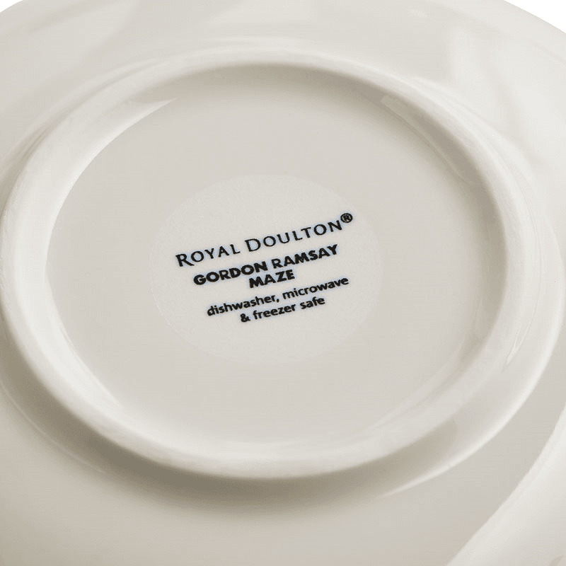 Gordon Ramsay Maze Denim Line Set of 4 Cereal Bowls, White