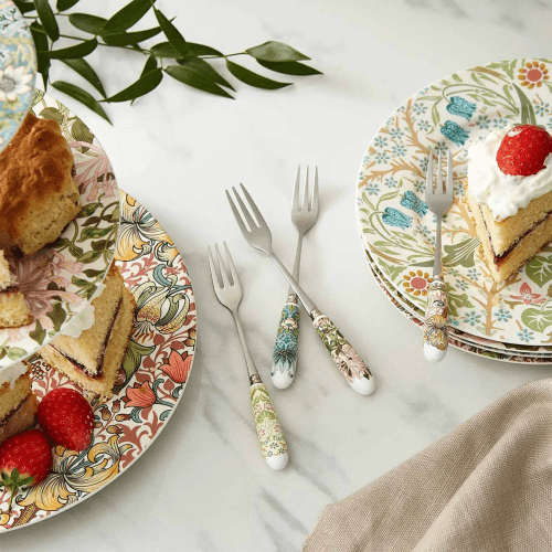Image showing the Morris & Co Set of 4 Pastry Forks, Multi product.