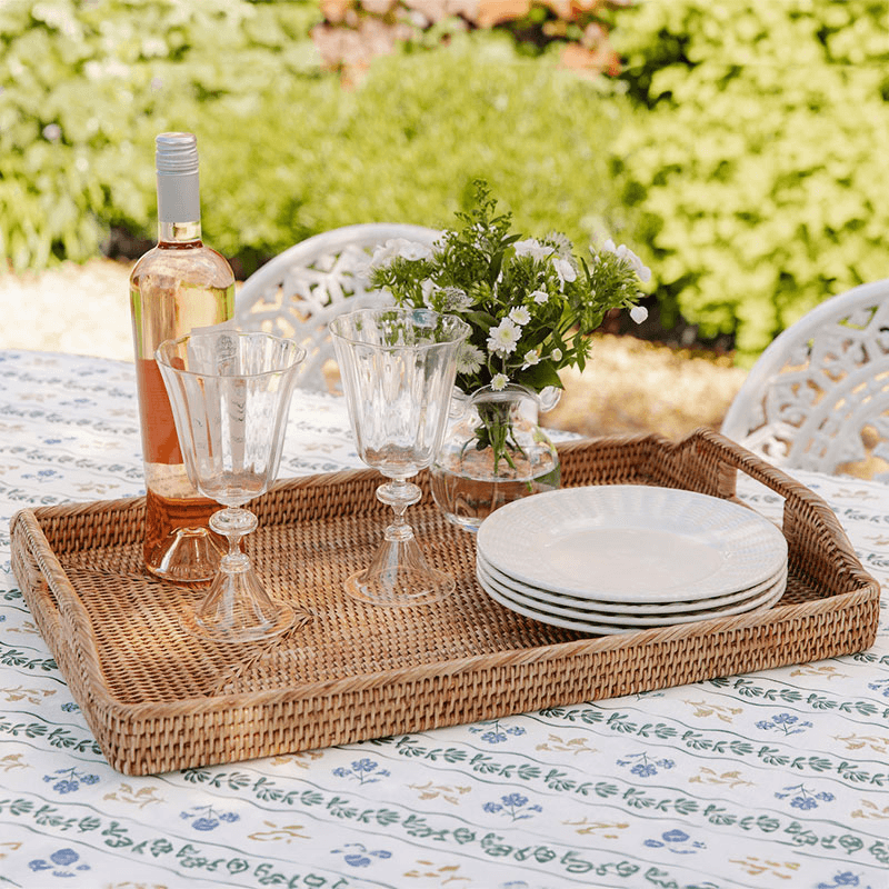 Rattan Serving Trays, Natural