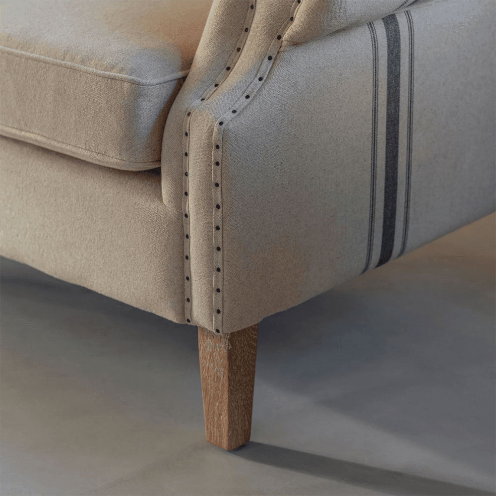 Monroe Stripe Loveseat, Blue