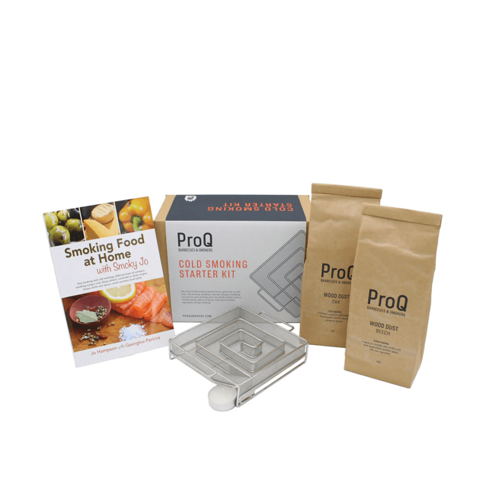 Cold smoking starter set, White/Beige/Silver