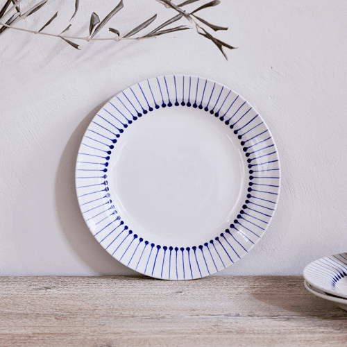 Image showing the Iba Side Plate, Indigo product.