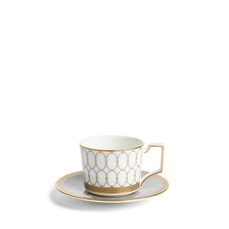 Renaissance Coffee Cup & Saucer, Grey