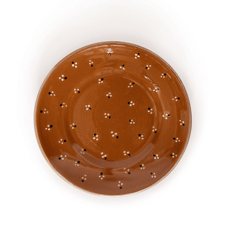 Dotty Set of 4 Side Plates, Terracotta