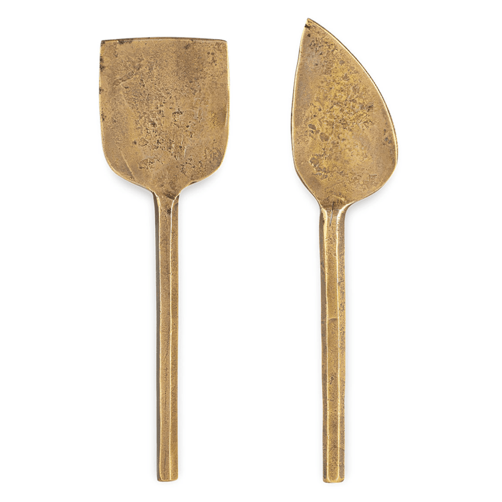 Kasa Kasa Chesse Knives, Antique Brass