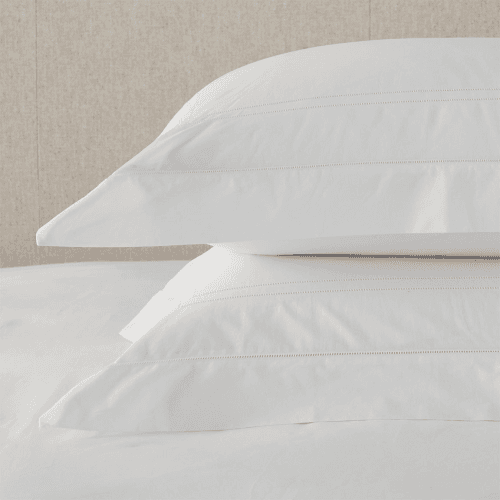 Image showing the Allegra Oxford Pillowcase, White product.