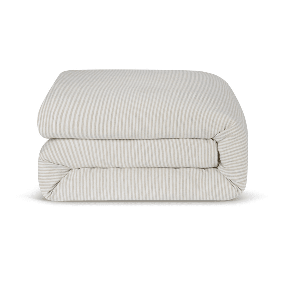 Stripe Linen Blend Duvet Cover