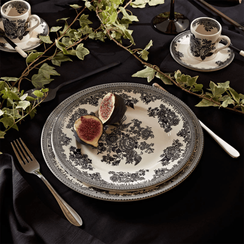 Image showing the Asiatic Pheasants Plate, D25.5cm, Black & White product.